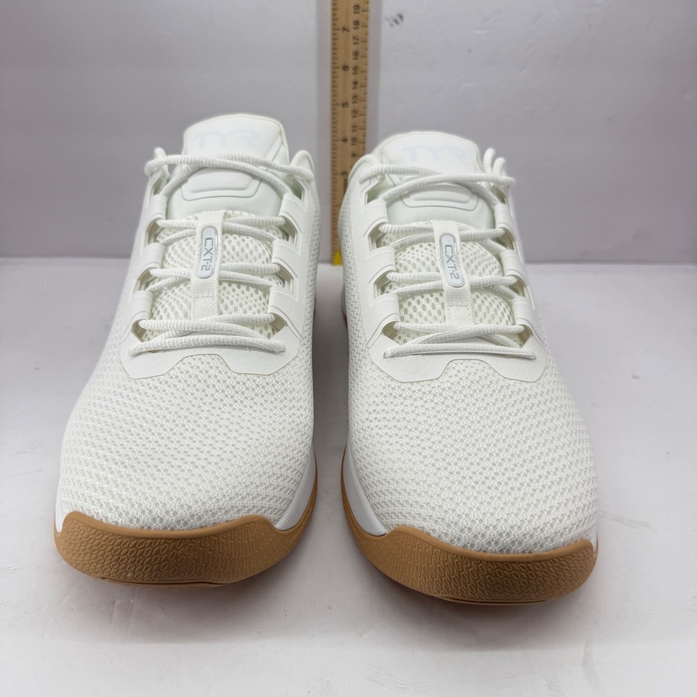 TYR CXT-2 Trainer Mens 14 White Solid Mesh Gum Sole Cross Training Sneakers